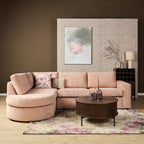 MySofa Alma Hoekbank Roze Divan Links+2,5 zits 