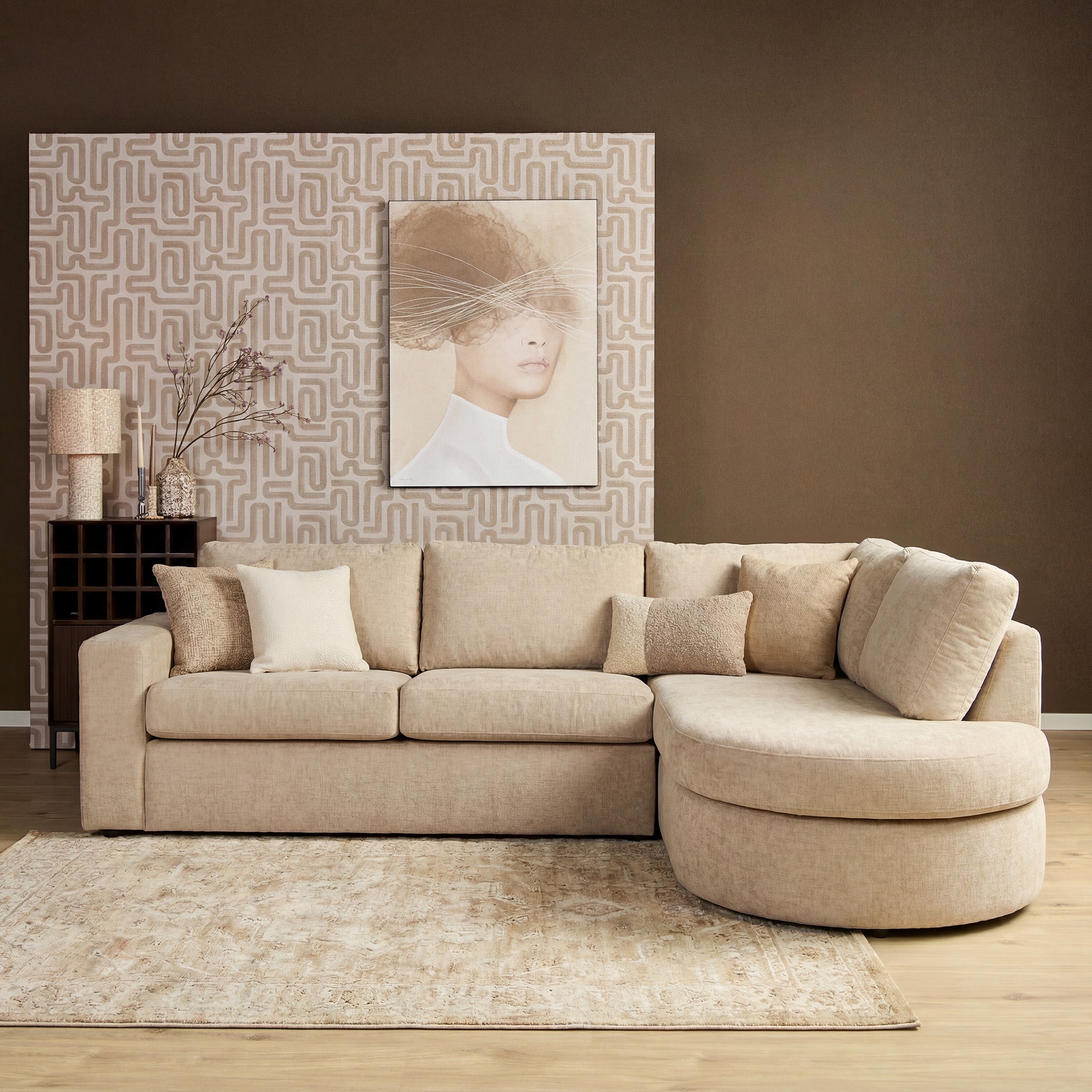 MySofa Alma Hoekbank Beige 2,5 zits+Divan Rechts