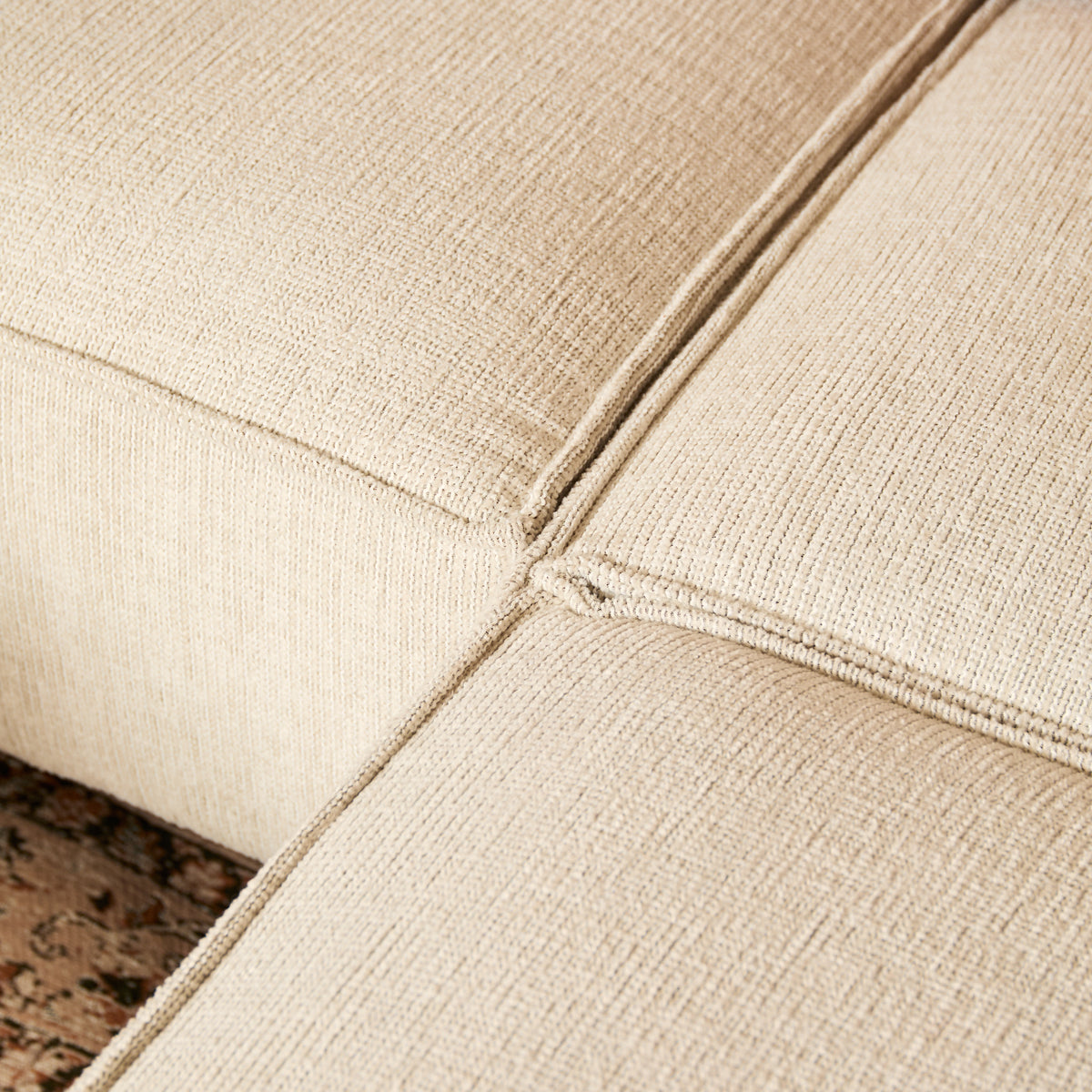 Hoekbank Floris, divan links + 2,5-zits, beige