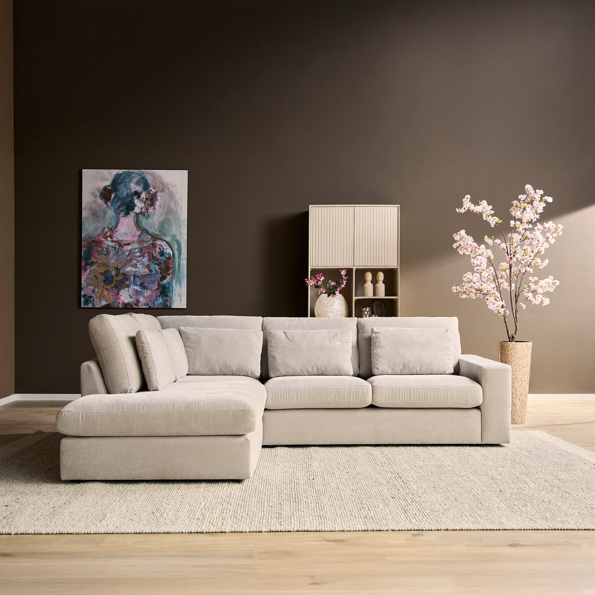MySofa Jesse | Ottomane Links + 2,5 zits | Beige