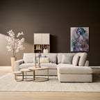 MySofa Jesse | 2,5 zits + Ottomane Rechts | Beige