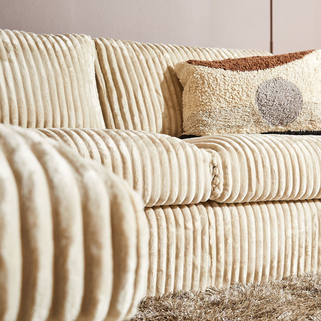MySofa Teddy | 2,5 zits + Divan Rechts | Beige