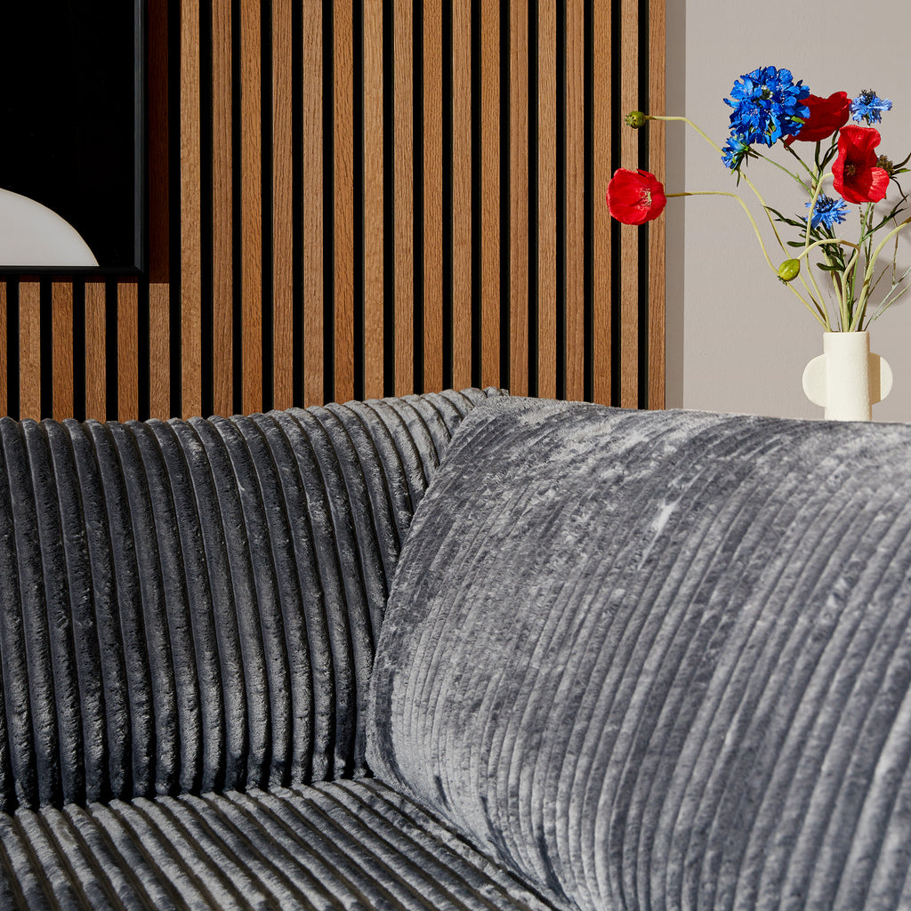 MySofa Teddy | 2,5 zits + Divan Rechts | Antraciet