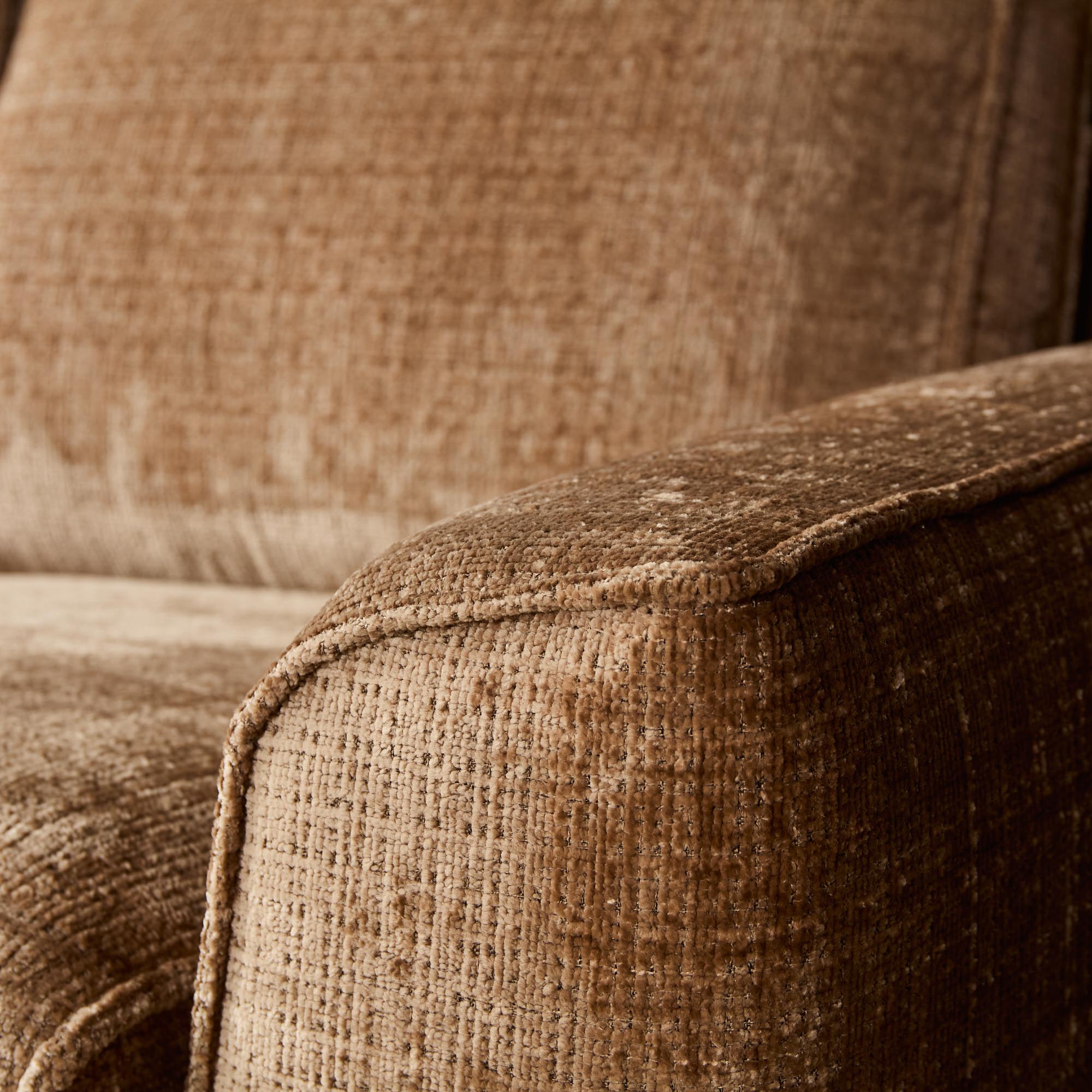 MySofa Teddy Hoekbank Cinnamon Divan Links+2,5 zits