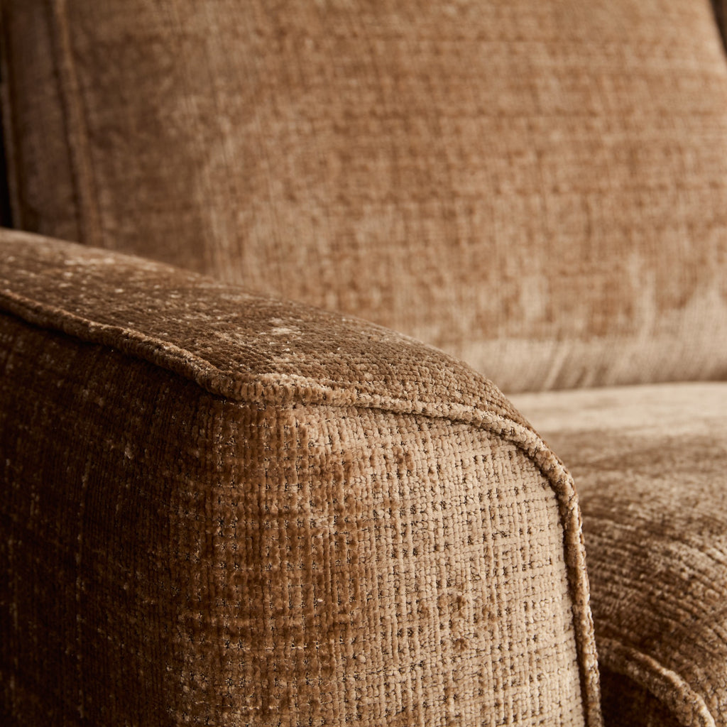 MySofa Teddy Hoekbank Cinnamon 2,5 zits+Divan Rechts