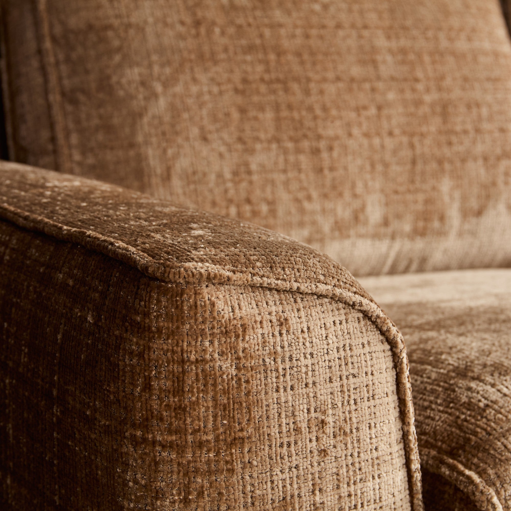 MySofa Teddy Hoekbank Cinnamon 2,5 zits+Divan Rechts