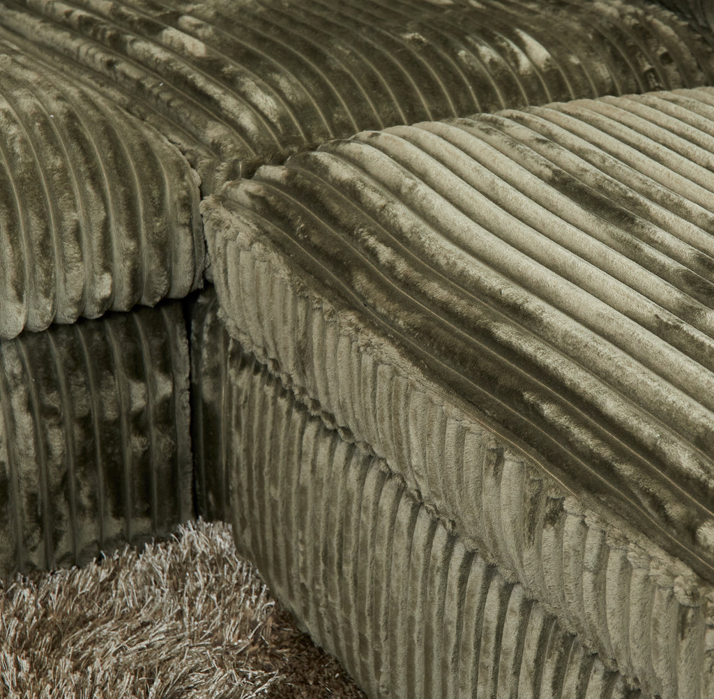 MySofa Teddy Hoekbank Groen Divan Links+2,5 zits