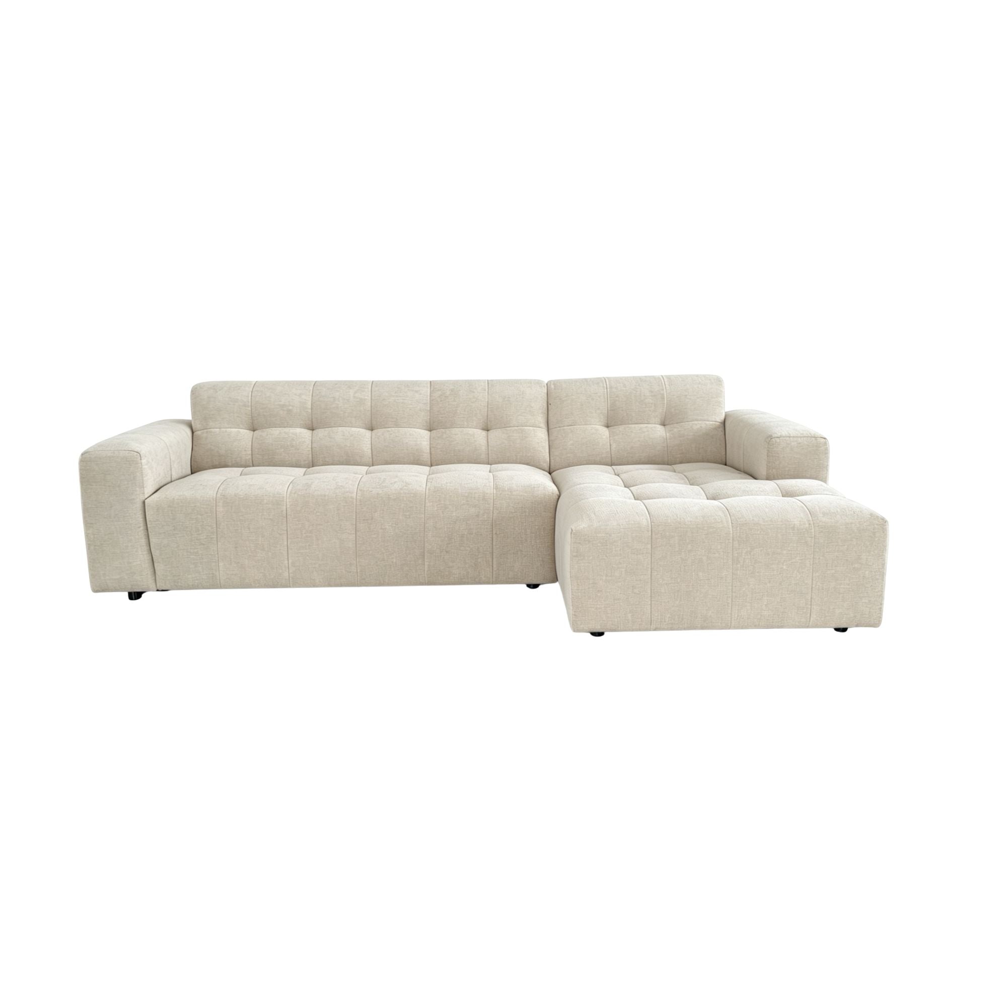 MySofa Ruby Hoekbank Beige  2,5 zits AL + Lounge R
