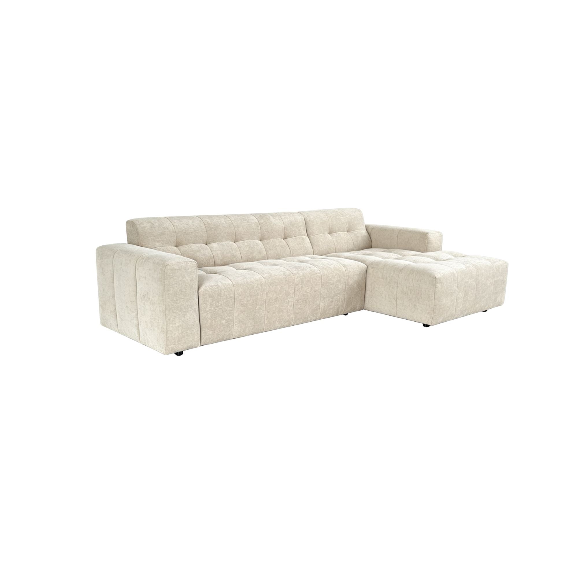 MySofa Ruby Hoekbank Beige  2,5 zits AL + Lounge R