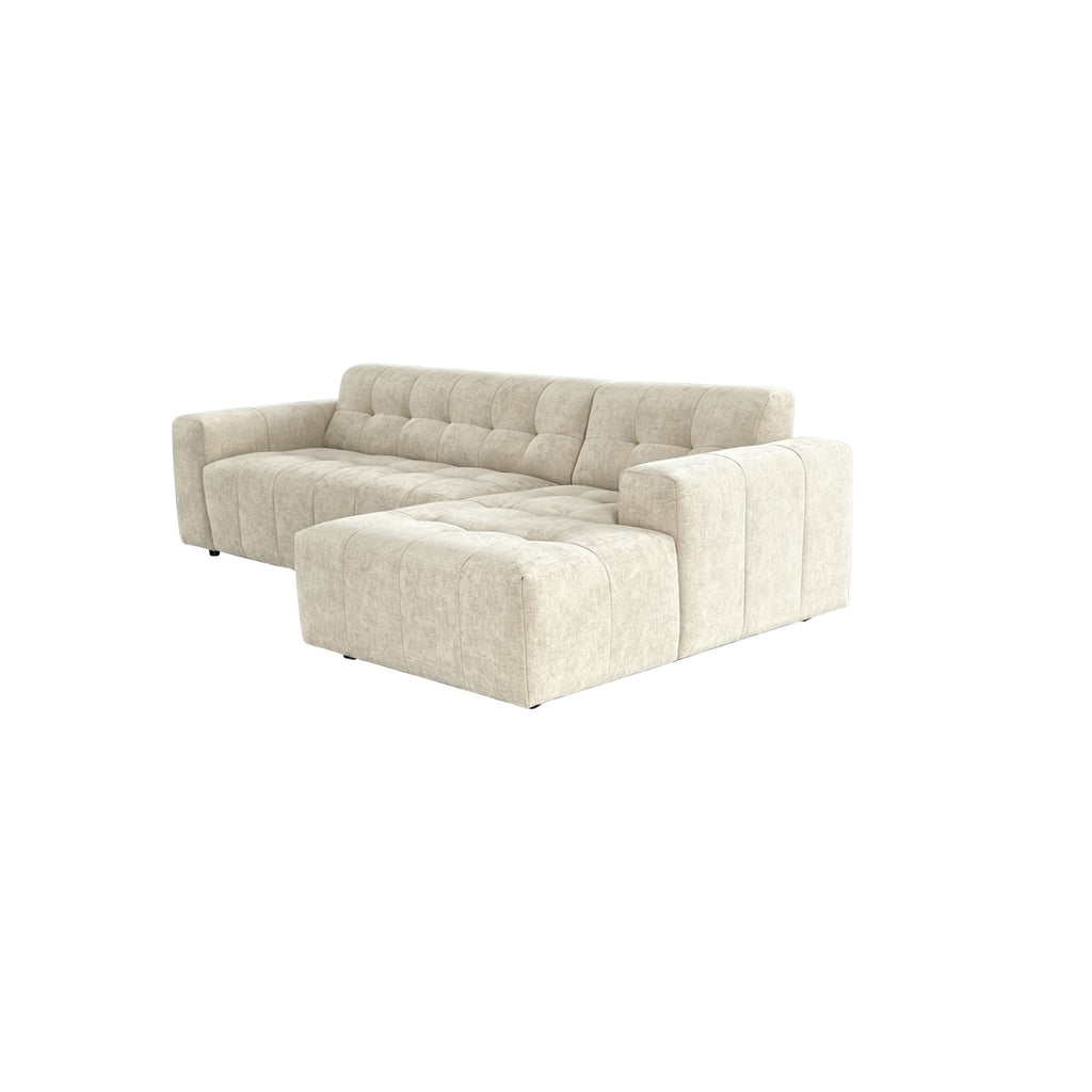 MySofa Ruby Hoekbank Beige  2,5 zits AL + Lounge R