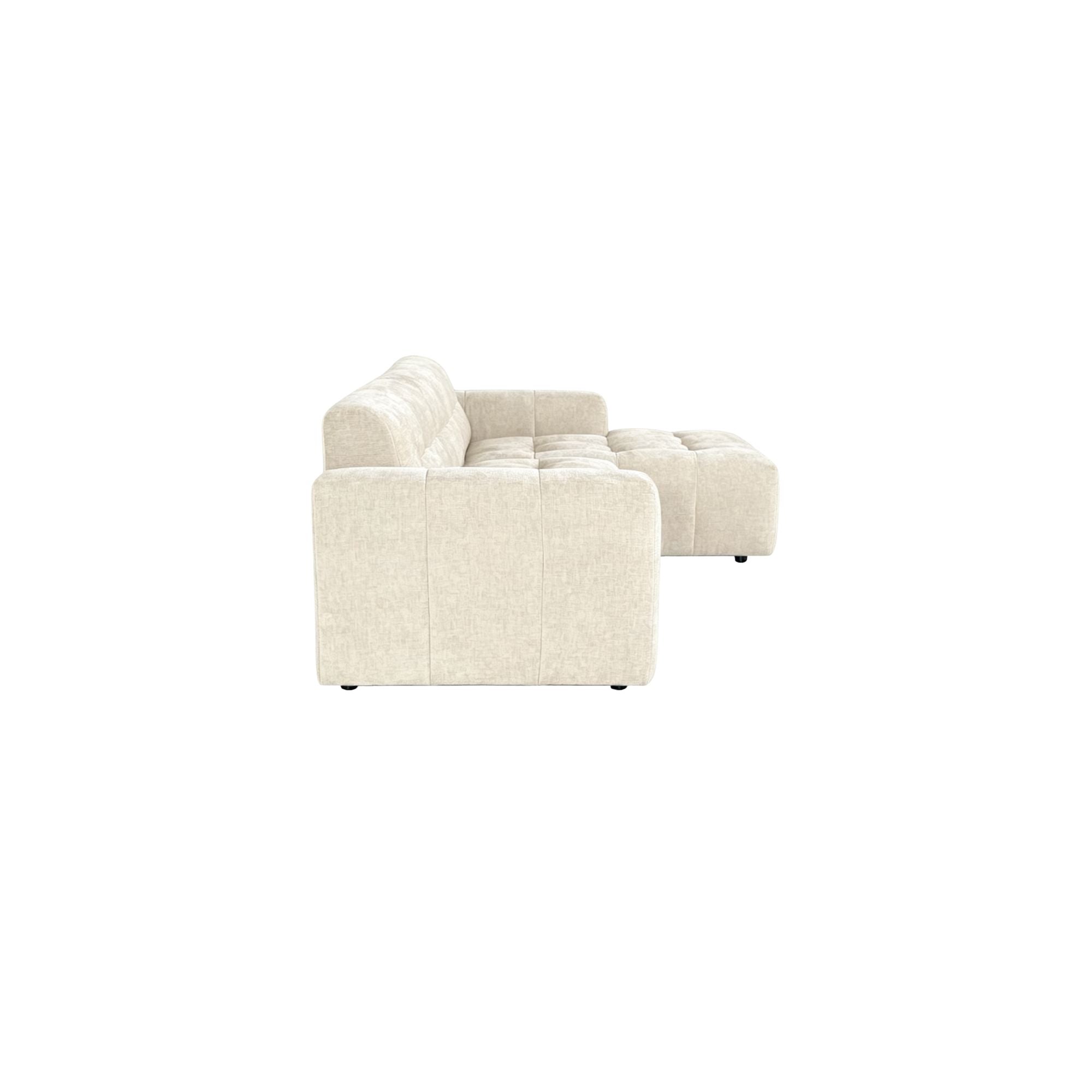 MySofa Ruby Hoekbank Beige  2,5 zits AL + Lounge R