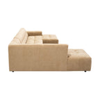 MySofa Ruby U-bank Camel Ottomane L + 2,5 + Lounge R