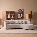 MySofa Novi Hoekbank Licht Grijs 3 zits + Lounge R