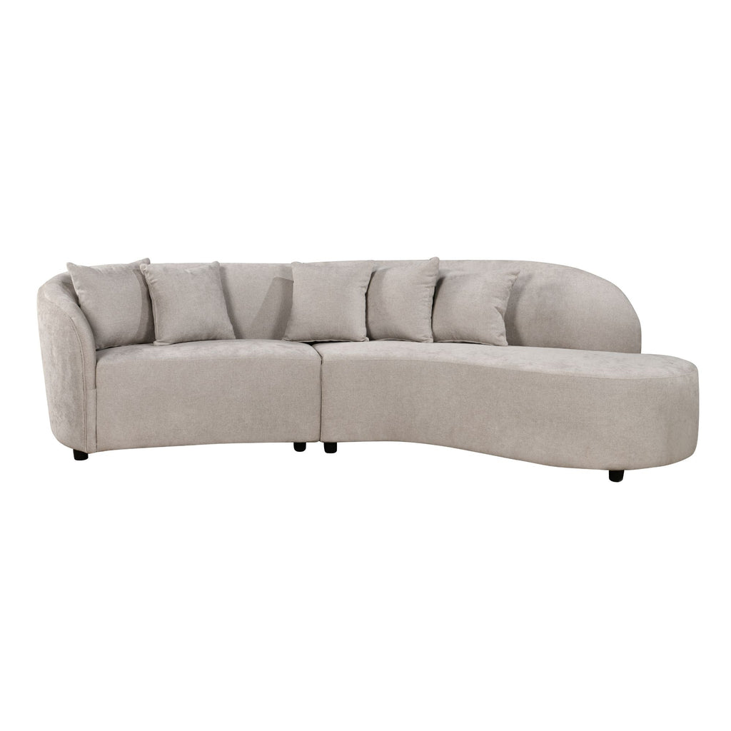 MySofa Novi Hoekbank Licht Grijs 3 zits + Lounge R