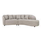 MySofa Novi Hoekbank Licht Grijs 3 zits + Lounge R