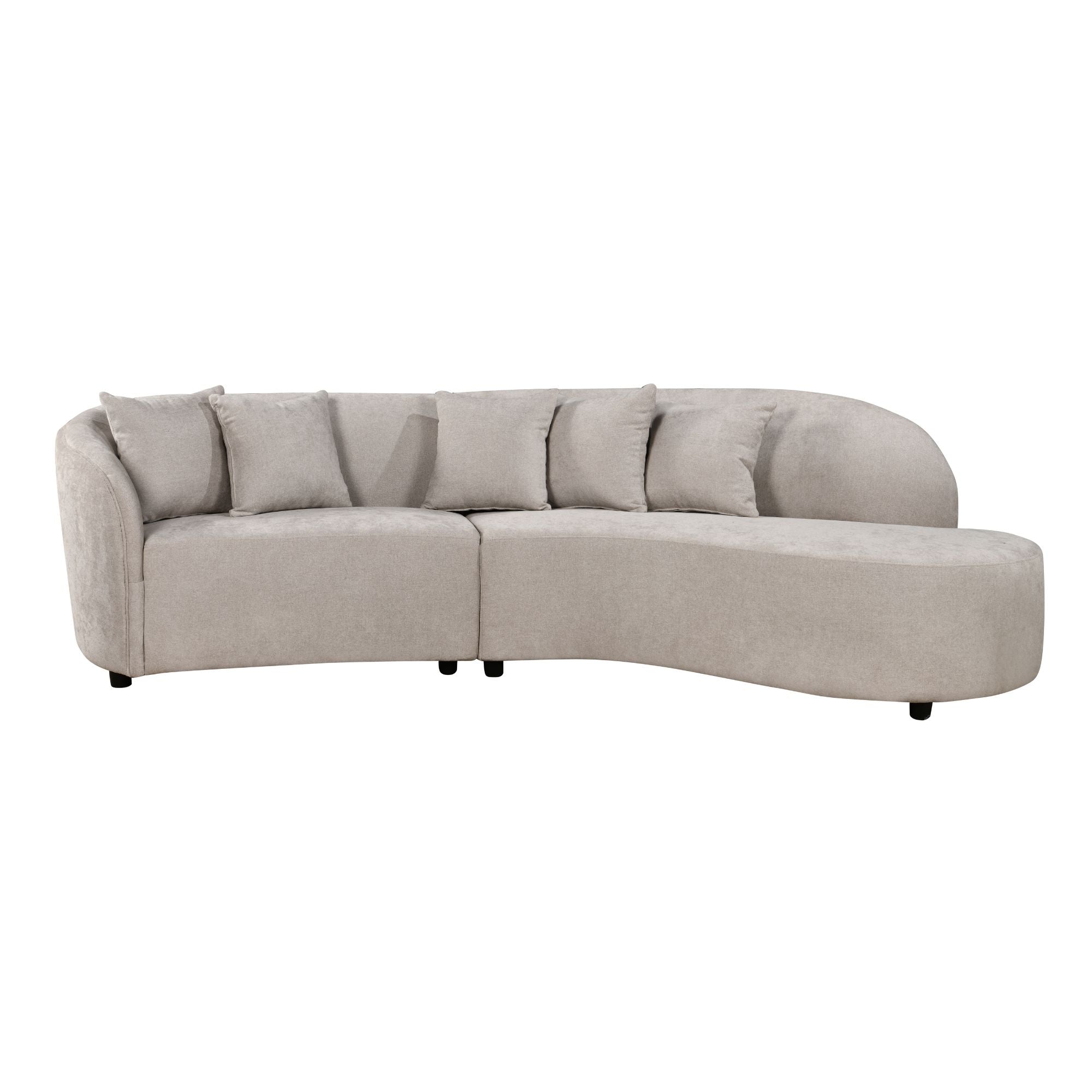 MySofa Novi Hoekbank Licht Grijs 3 zits + Lounge R