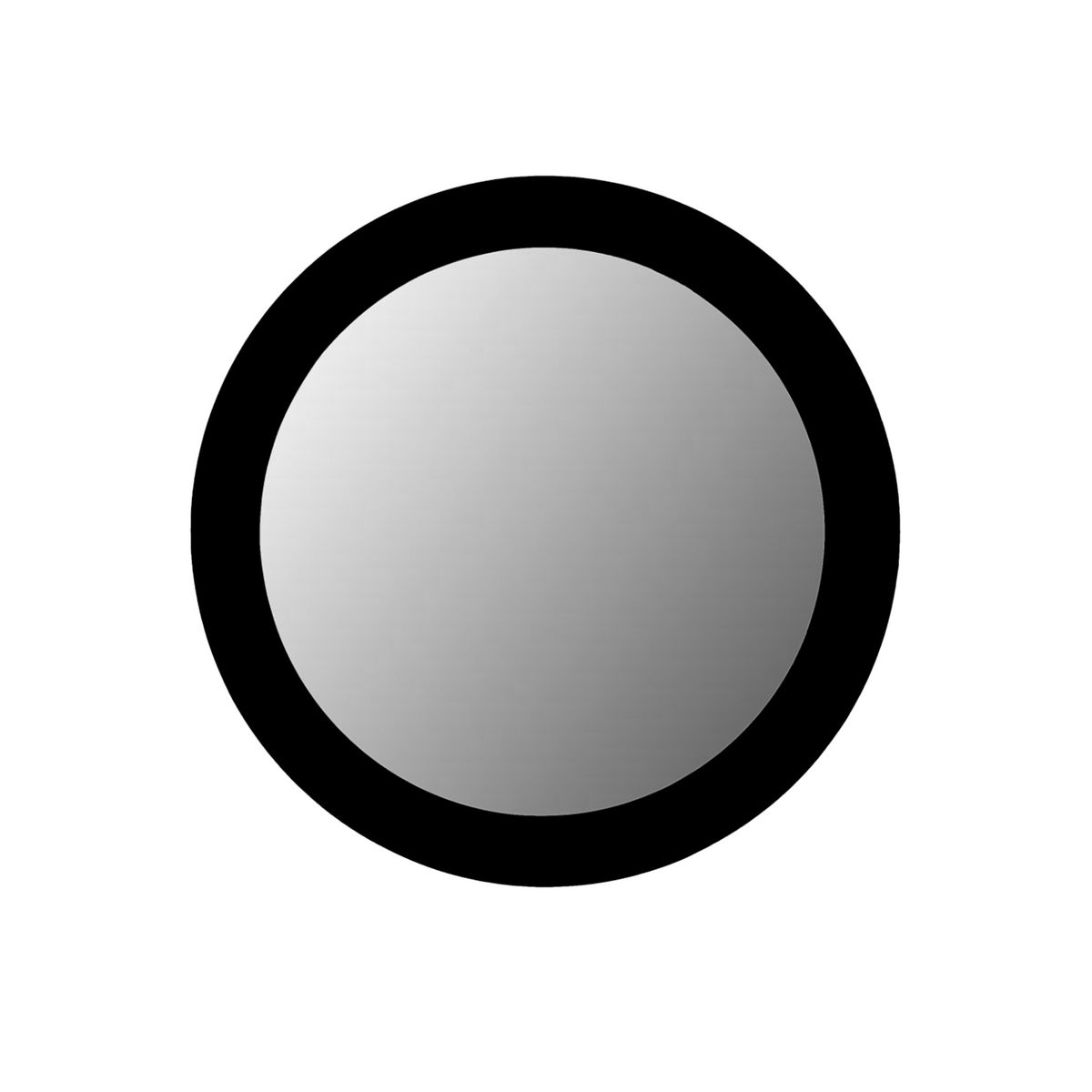 Spiegel Dide, Ø 80 cm, rond, zwart mangohout