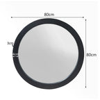 Spiegel Dide, Ø 80 cm, rond, zwart mangohout
