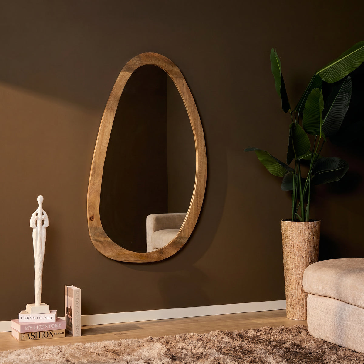 Spiegel Lou | 60 cm | Licht mango