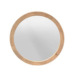 Spiegel Dide, Ø 80 cm, rond, naturel mangohout