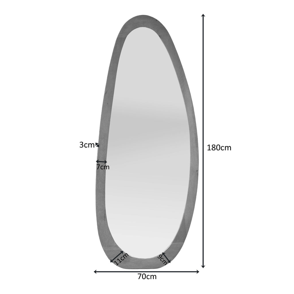 Organische spiegel Lou Zand Mangohout 180 cm