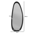 Spiegel Lou, 70 x 180 cm, organisch, bruin mangohout