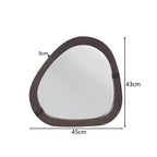 Spiegel Lou, 45 x 43 cm, organisch, bruin mangohout
