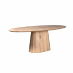 Eettafel Riga, 210 x 110 cm, ovaal, naturel eikenhout