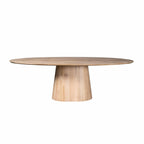 Eettafel Riga, 210 x 110 cm, ovaal, naturel eikenhout