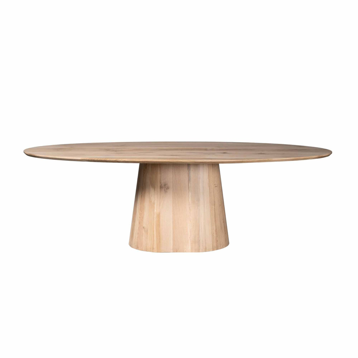 Eettafel Riga, 240 x 120 cm, ovaal, naturel eikenhout