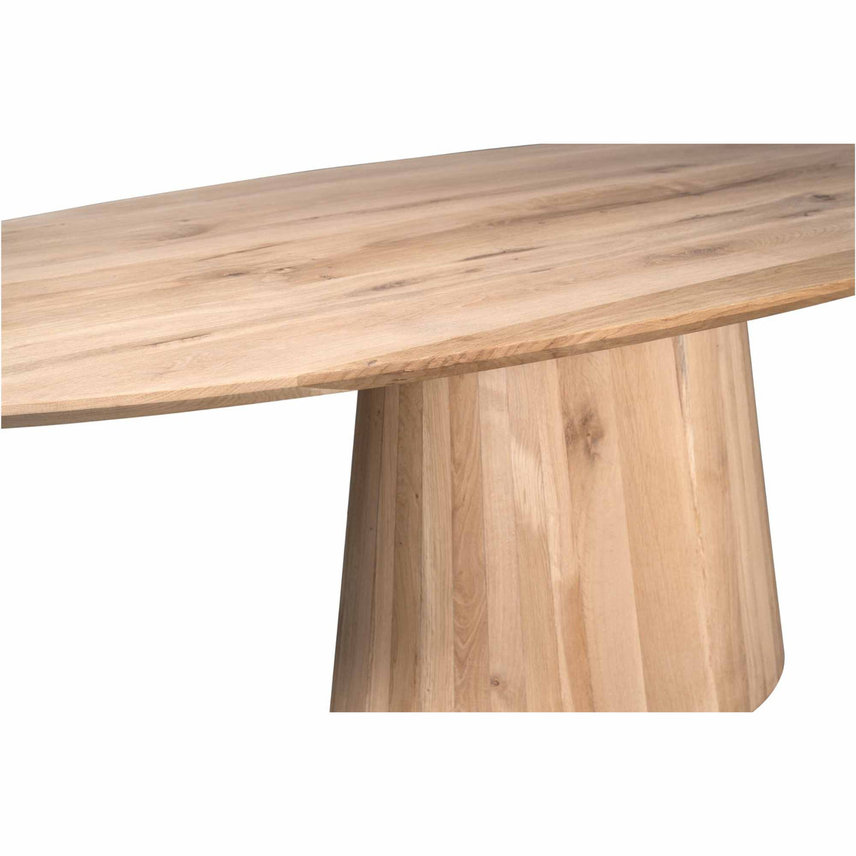 Eettafel Riga, 240 x 120 cm, ovaal, naturel eikenhout