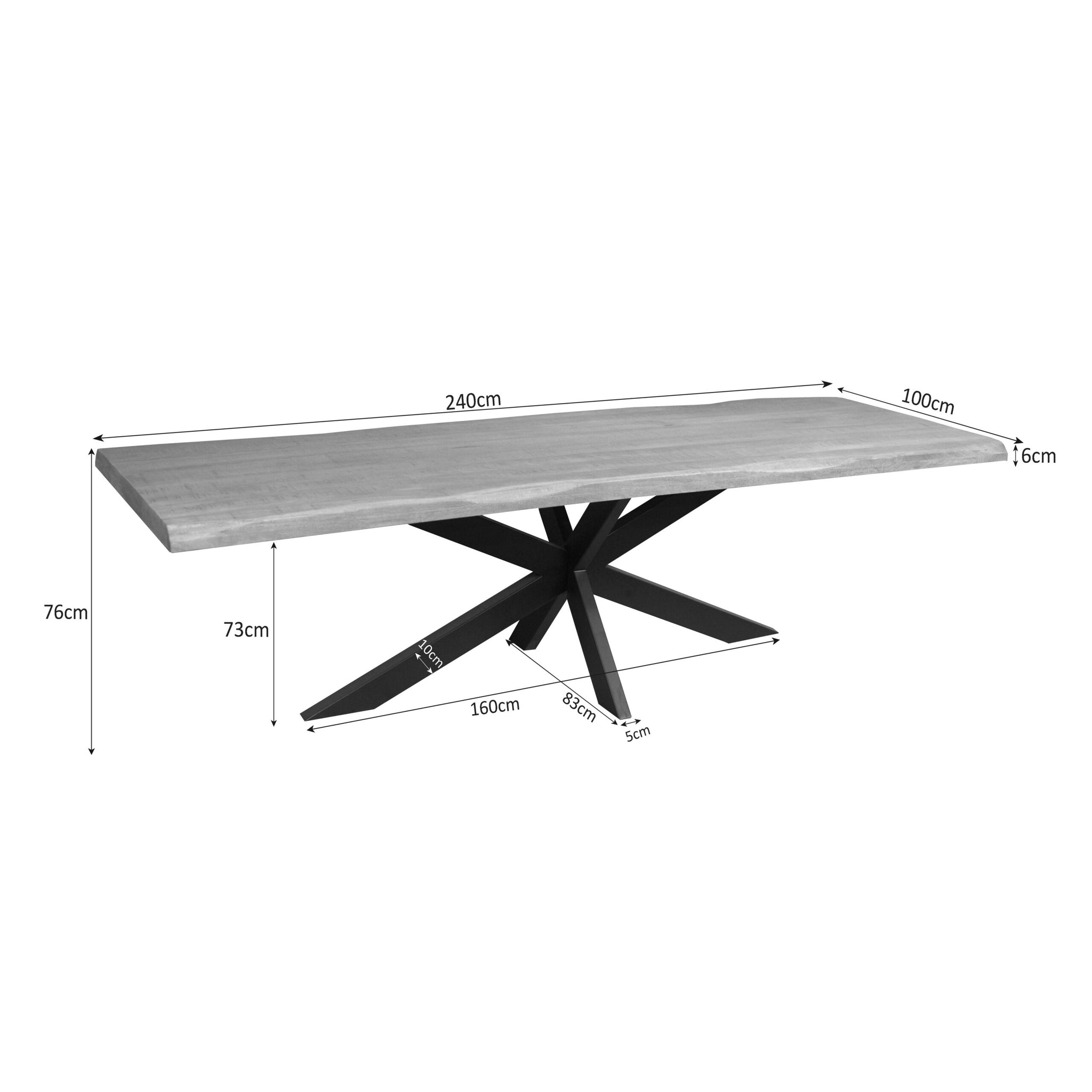 Boomstamtafel Dakota | 240 cm