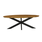 Eettafel Brandy, 160 x 90 cm, ovaal, mangohout