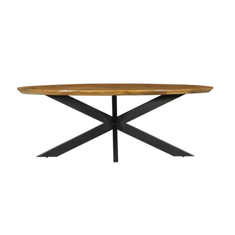 Eettafel Brandy, 160 x 90 cm, ovaal, mangohout
