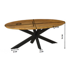Eettafel Brandy, 160 x 90 cm, ovaal, mangohout