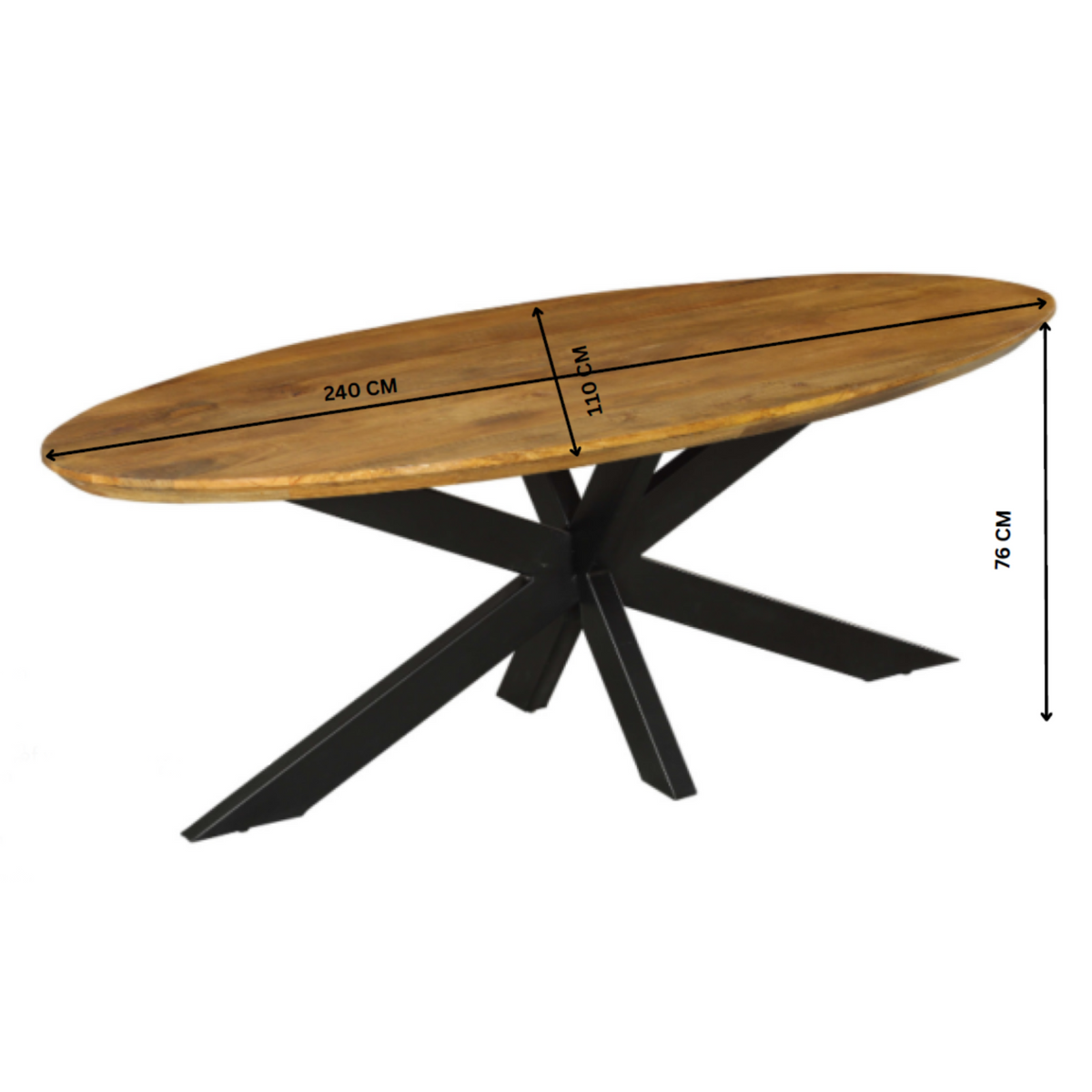 Eetkamertafel Brandy | Ovaal | 240 cm