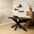 Eettafel Brandy Black | 160 cm | Ovaal