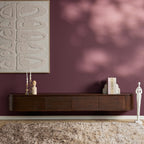 Zwevend tv-meubel Ambiance, 120 cm, naturel mangohout