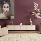 Zwevend tv-meubel Ambiance, 120 cm, naturel mangohout
