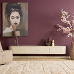 Zwevend tv-meubel Ambiance, 120 cm, naturel mangohout