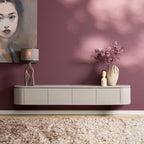 Zwevend tv-meubel Ambiance, 120 cm, naturel mangohout