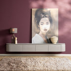 Zwevend tv-meubel Ambiance, 120 cm, naturel mangohout