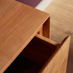 Zwevend tv-meubel Ambiance, 120 cm, naturel mangohout