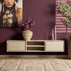Zwevend tv-meubel Ambiance, 120 cm, naturel mangohout