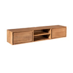 Zwevend tv-meubel Ambiance, 160 cm, naturel mangohout