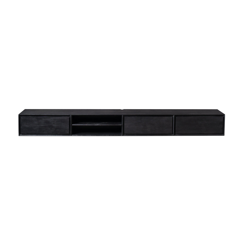 Zwevend tv meubel Ambiance Black | 280 cm