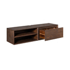Zwevend tv-meubel Ambiance, 120 cm, bruin mangohout