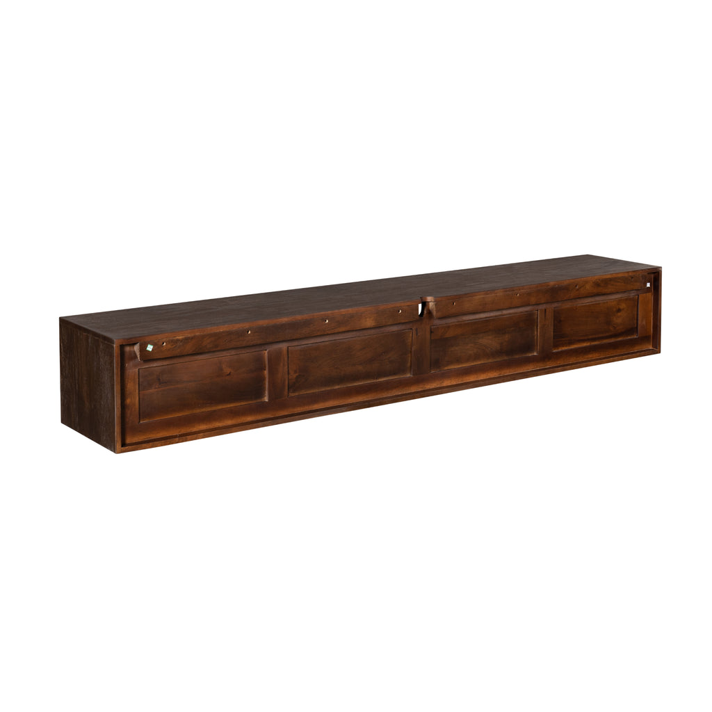 Zwevend tv-meubel Ambiance, 200 cm, bruin mangohout