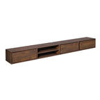 Zwevend tv-meubel Ambiance, 240 cm, bruin mangohout