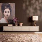 Zwevend tv-meubel Allure, 200 cm, zand mangohout